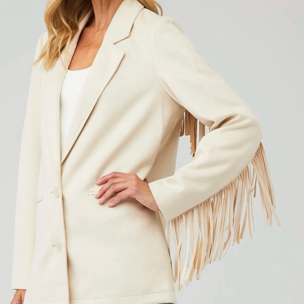 Brand new Show your mu mu faux suede fringe blazer